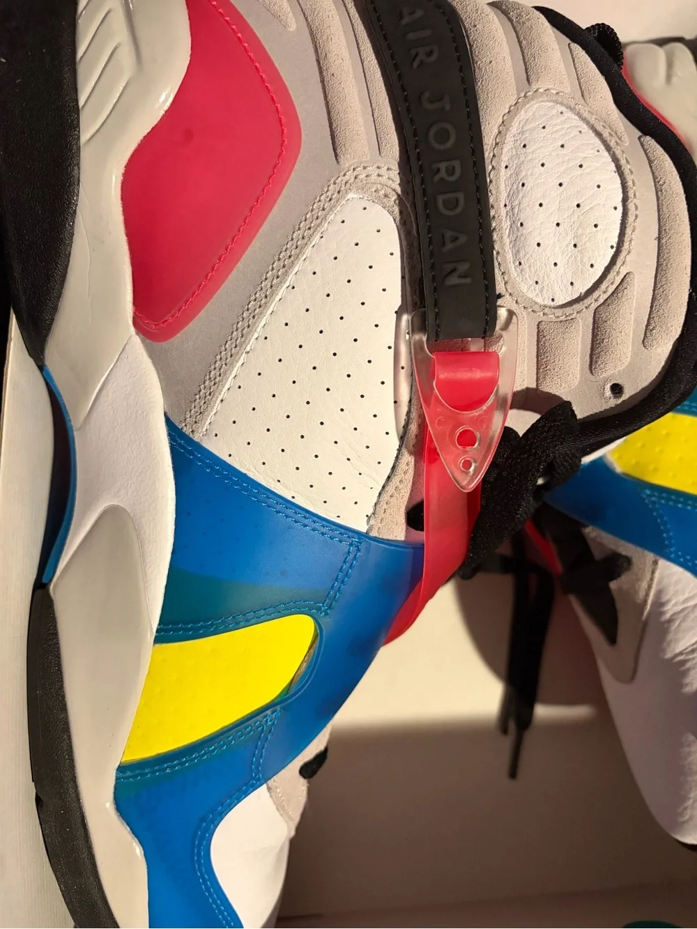 Jordan Men’s Multicolor Athletic Sneakers - White, Red, Blue, Yellow, Black
